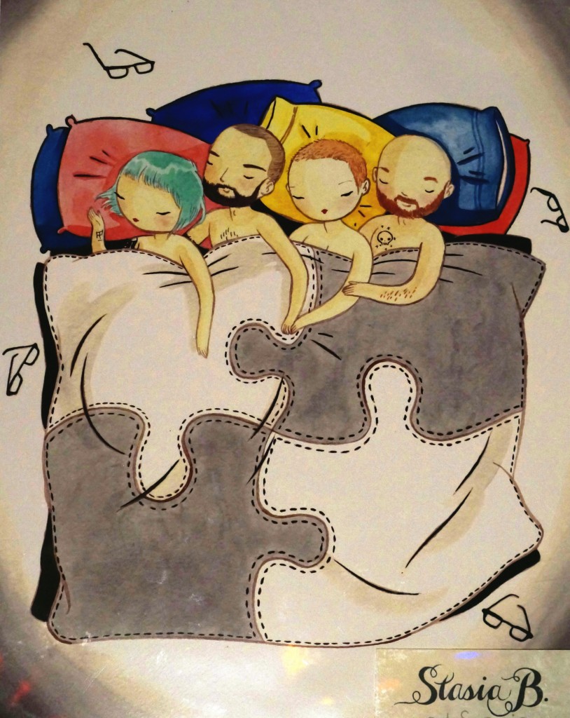 Our family portrait, by Stasia Burrington.